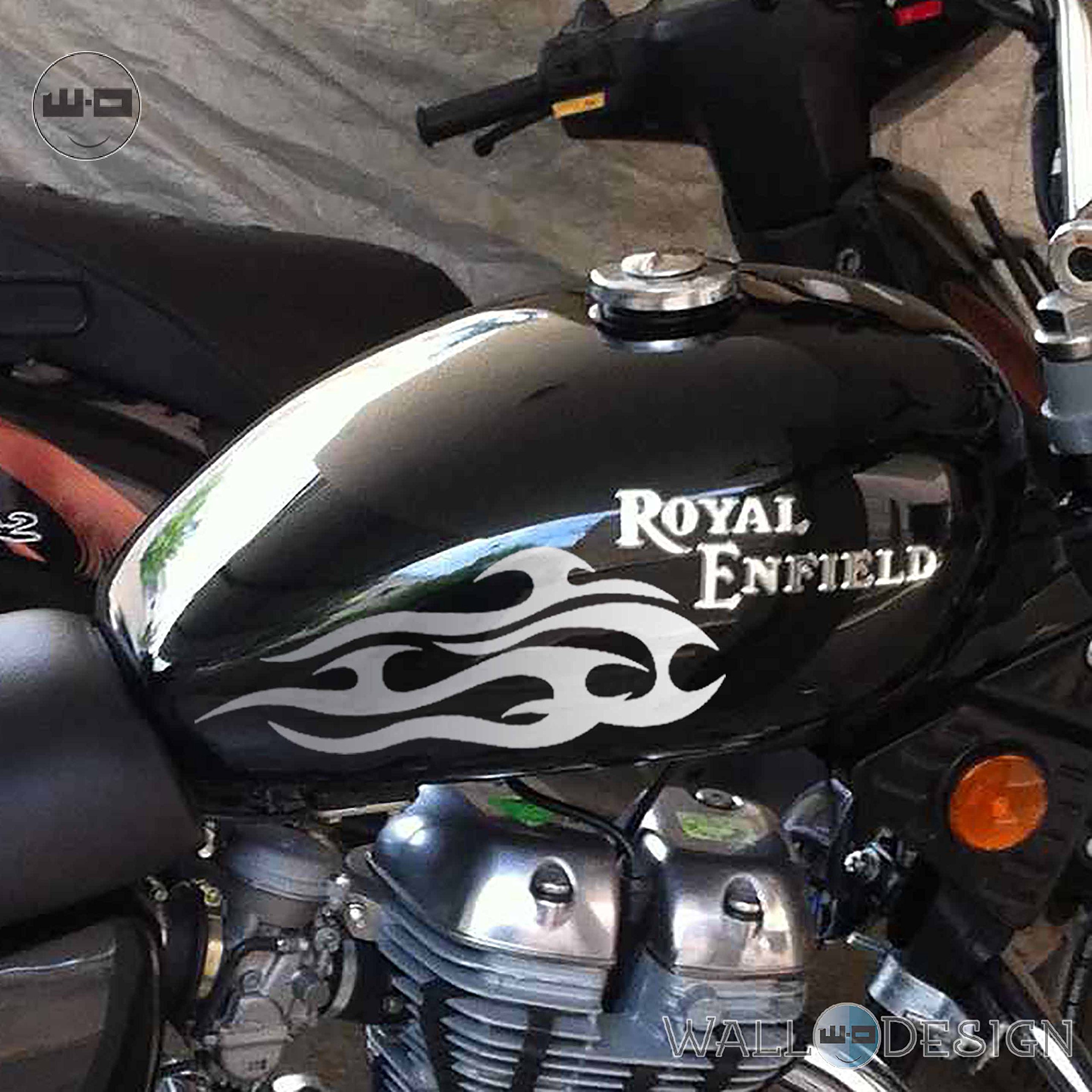 WallDesign Stickers for Bikes Design Volvic - Silver Colour Reflective Vinyl