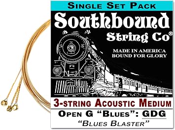 Acoustic Medium 3-String Cigar Box Guitar Strings - Low Open G GDG