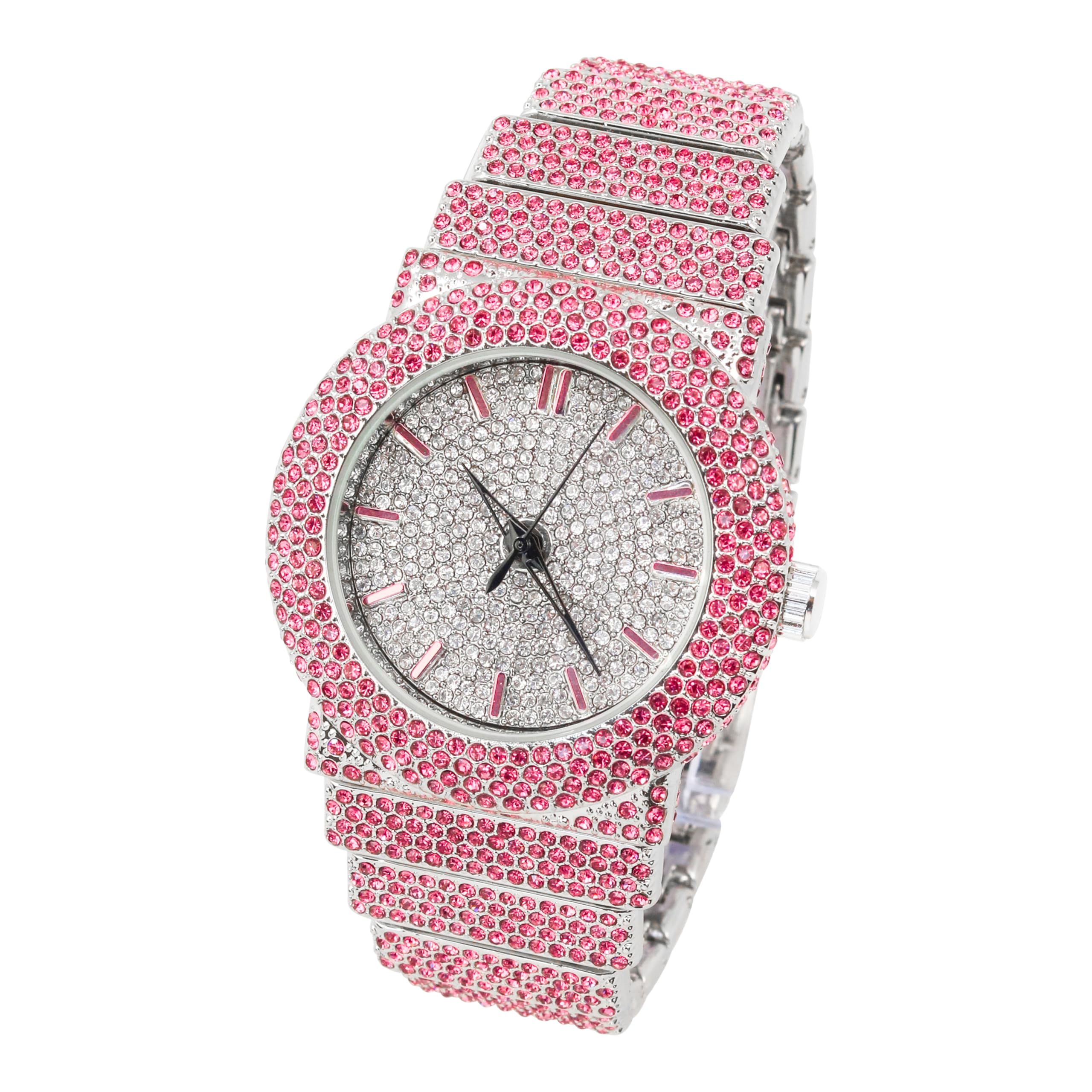ICE STAR Damen-Armbanduhr, 40 mm, mit Diamanten, Quarzuhrwerk