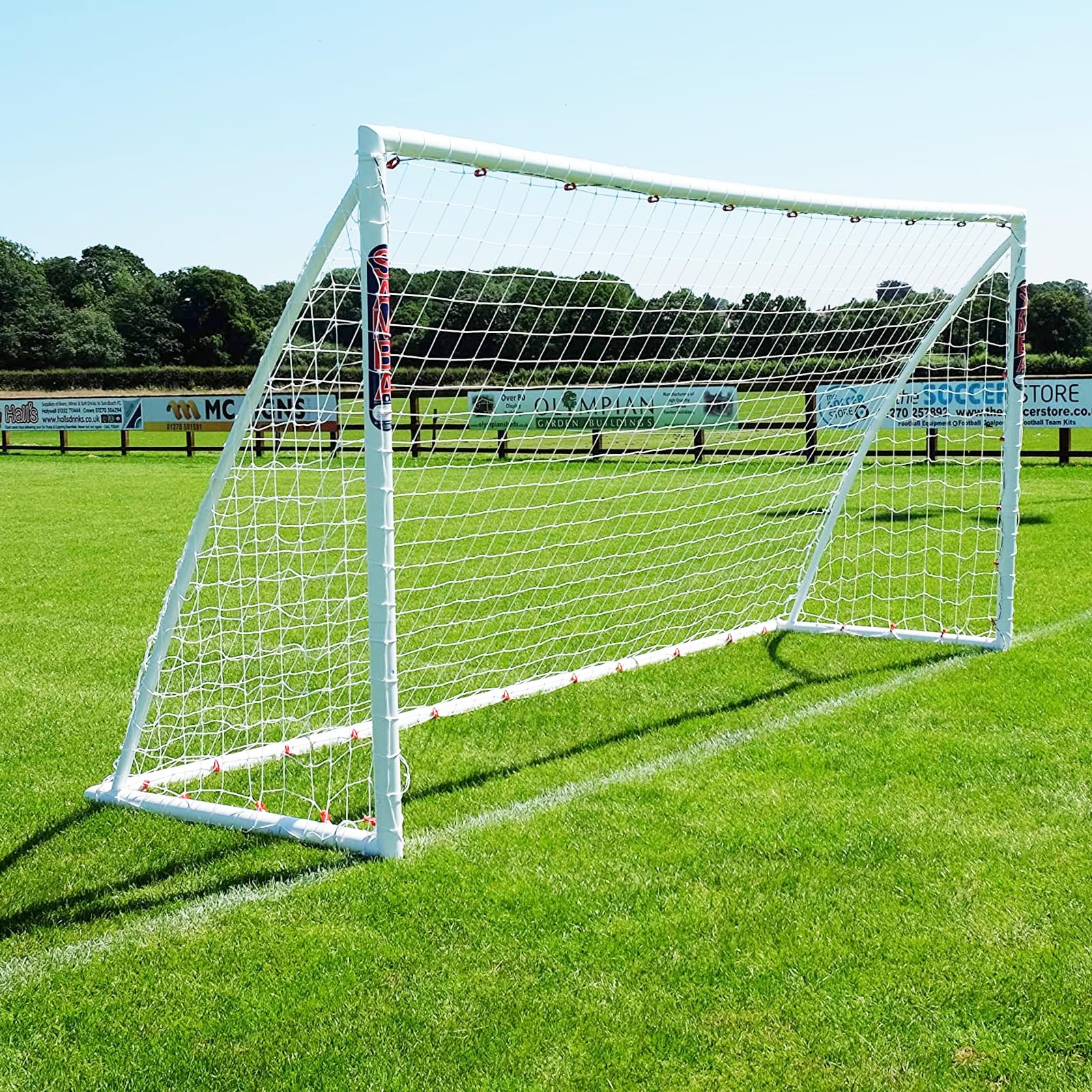 BORDSTRACT Red de portería de fútbol, red de repuesto de polietileno de tamaño completo, red de entrenamiento de fútbol para porterías de fútbol de 10 x 7 pies, 18 x 7 pies, 24 x 8 pies (18 x 7 pies,