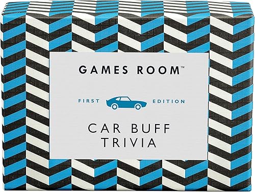 Ridley's Juego de cartas de trivia Car Buff - Juego de preguntas para niños y adultos - 2 jugadores - Incluye 140 tarjetas de preguntas únicas -