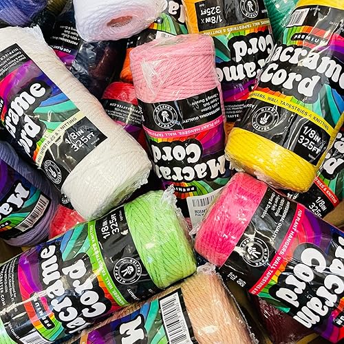 Miniatura 8 de Cordón de macramé, 3 mm X 325 pies