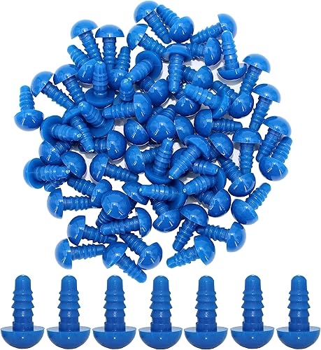 Miniatura 10 de 600 ojos de seguridad de plástico de 0.394 pulgadas para amigurumi, manualidades, juguetes de ganchillo y fabricación de animales de peluche (dorado)