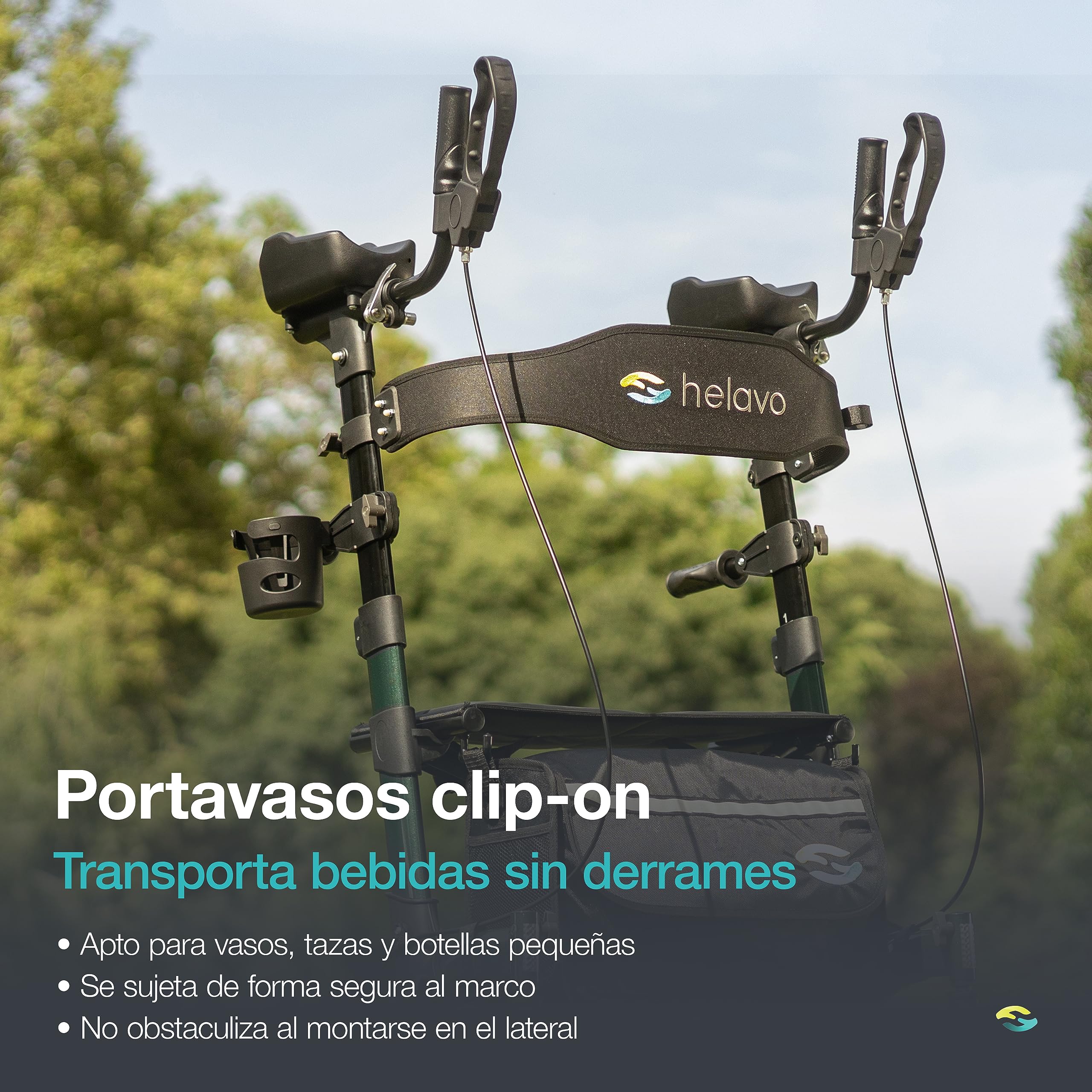 Helavo Andador para Exteriores con Apoyabrazos Acolchados - Andadores con Ruedas de Caucho para Uso al Aire Libre - Máxima Movilidad y Comodidad en Exteriores
