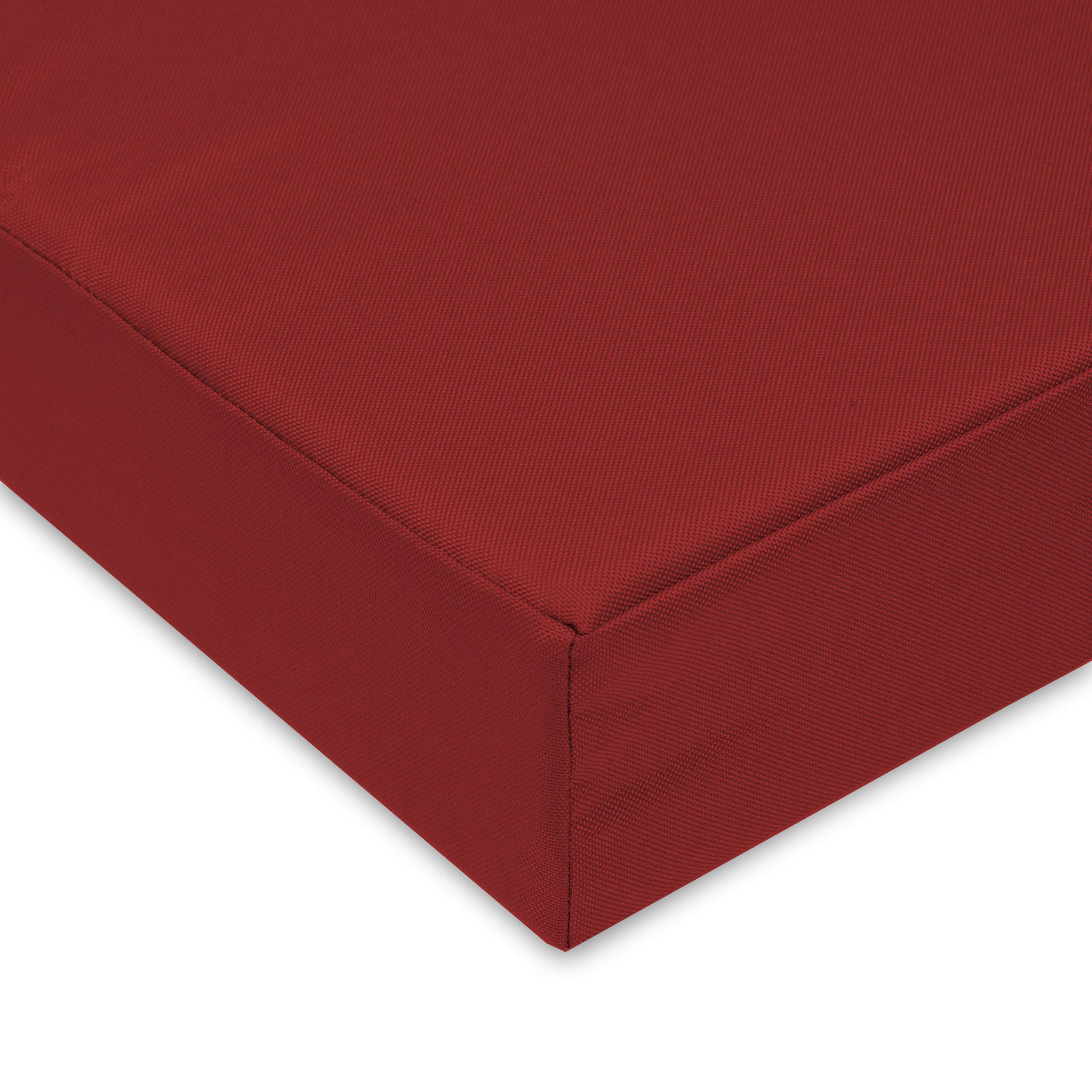 SuperKissen24. Cojín Colchón para Palet Sofá Banco 80x40 cm Asiento Cómodo e Impermeable para Muebles Terazza Exterior - Rosso Scuro