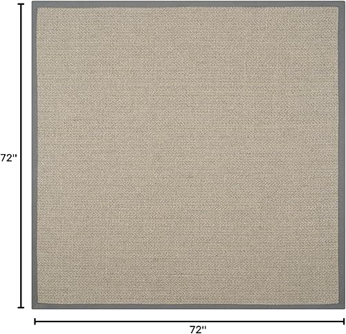 Miniatura 5 de SAFAVIEH Natural Fiber Collection NF444A - Alfombra decorativa de 3 x 5 pies, diseño de sisal en espiga de borde de espiga, fácil cuidado, ideal