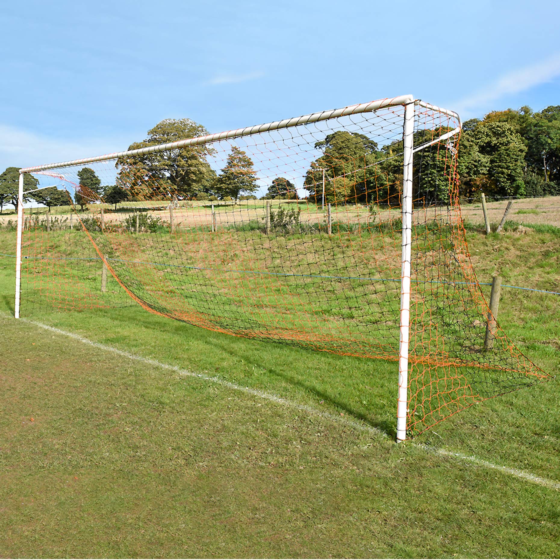 Buy Net World Sports 24ft x 8ft Full Size Striped Football Goal Net ...