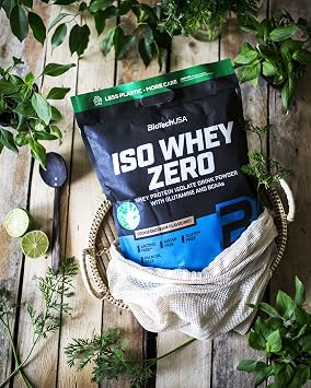 BioTechUSA Iso Whey Zero Premium Whey Protein Isolate Grass Feed Enzyme Free Sugar and Gluten-Free, 25 g, Lemon Cheesecake