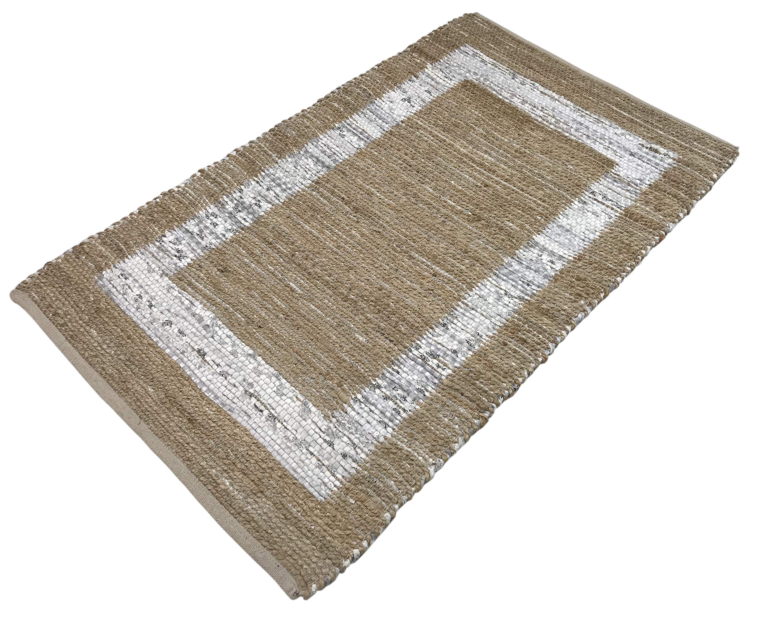 Tappeto Chindi Kelim Durry realizzato a mano, 4 misure (avorio, 70 x 140 cm)