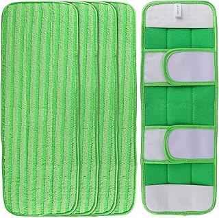Reusable Mop Pads for Swiffer XL Sweeper Extra Large, Reusable & Washable Microfiber Dry Sweeping Cloths Mop Pad Refills, Wet Mopping Cloth for Hardwood Floor Cleaning, 5 Pack