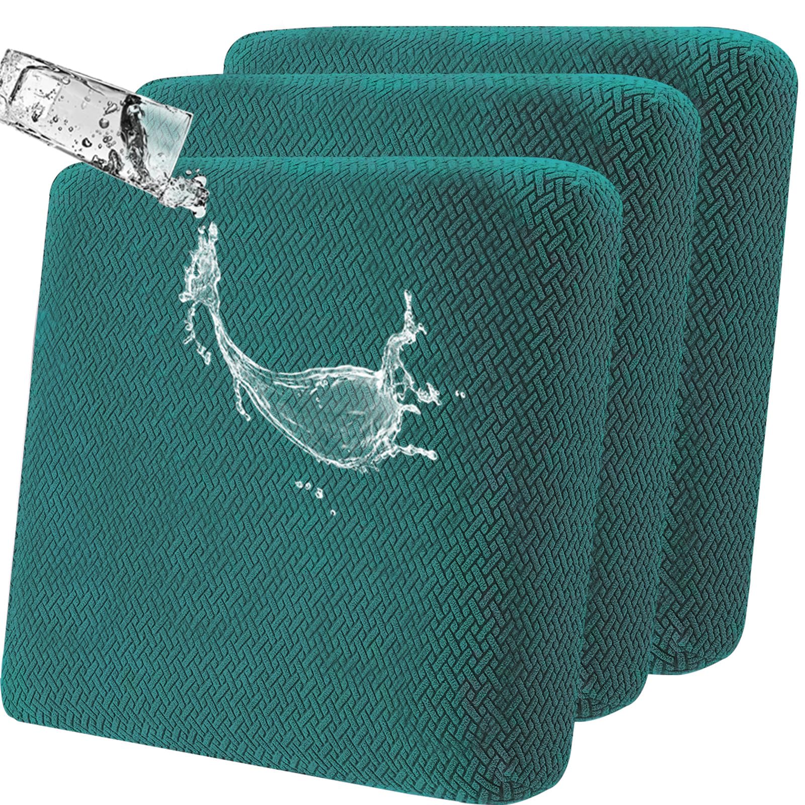 SHANNA Sofa Seat Cushion Slipcovers: 3Pcs Modern Couch Cushion Cover Waterproof Patio Cushions Super Soft Couch Cushion Slipcovers,for Sofa Pets (Dark Green)