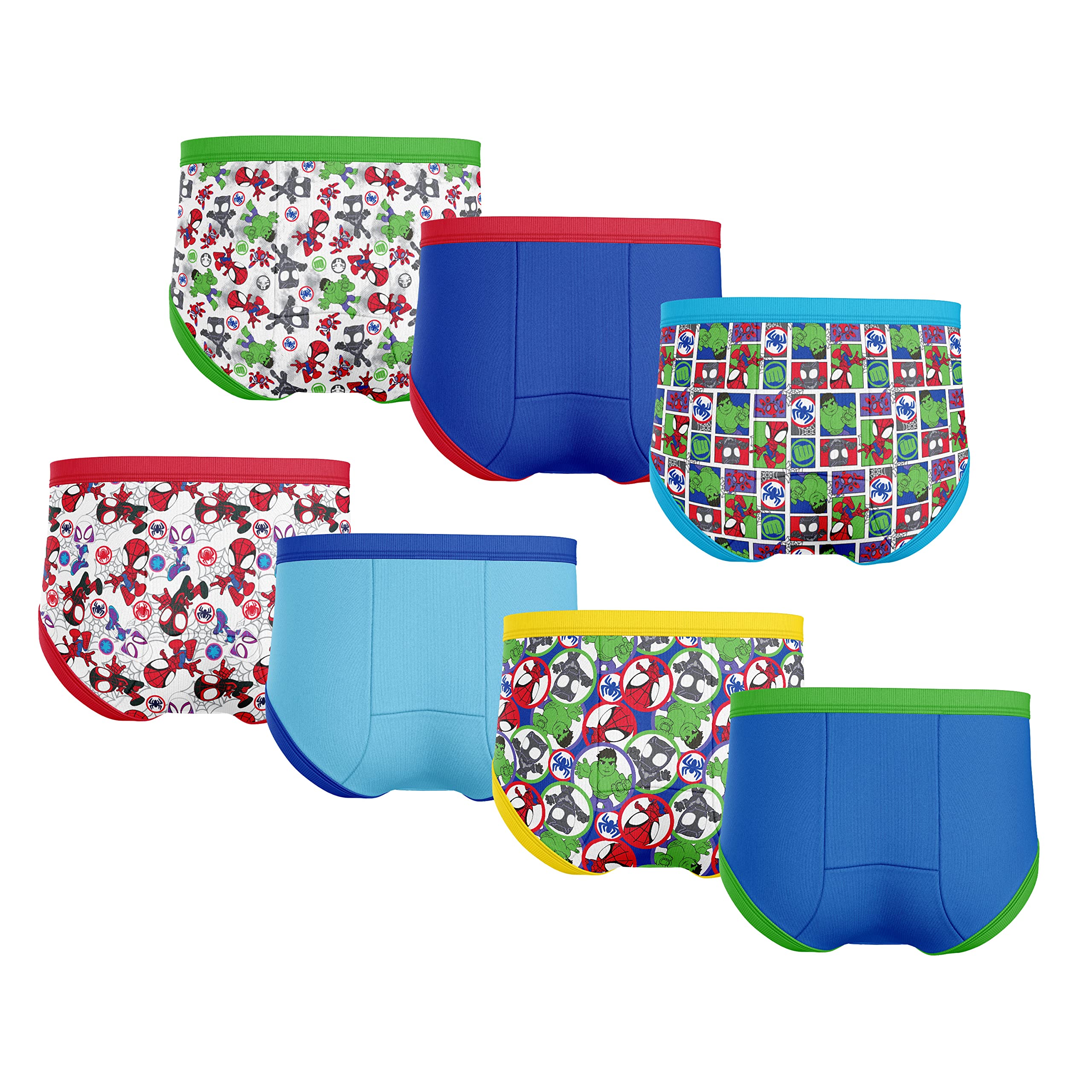 Marvel Unisex Baby Spiderman and Super Hero Friends 7PK or 10PK Potty Training Pants with Success Chart and Stickers Sizes 18M, 2T, 3T, 4T, MultiCharacter7pk