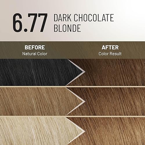 Miniatura 3 de Il Salone Milano Plex Rebuilder - Crema permanente para el cabello, color rubio chocolate oscuro 6.77, kit profesional de tinte para el cabello para
