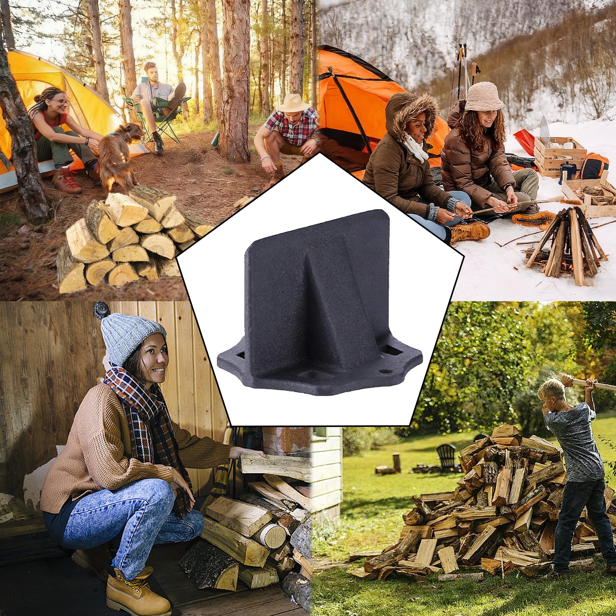 Cuña Del Divisor De Madera Pequeña, Cortadora De Leña En Cuña, Divisor De Madera Cuña Portátil Leña, Manual Herramienta Para Cortar Para Estufa De Chimenea, Camping, En La Naturaleza