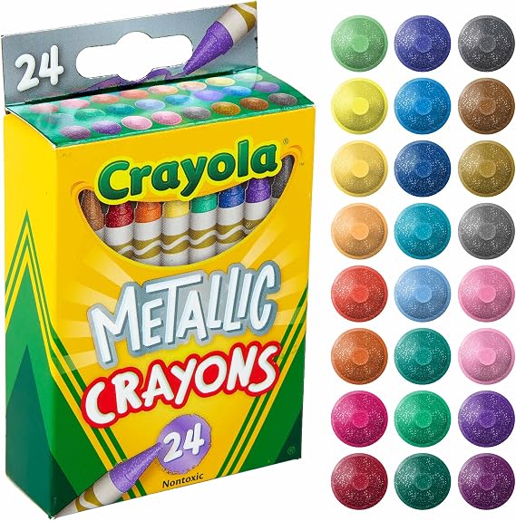 Crayola Metallic Crayons, 24 Count