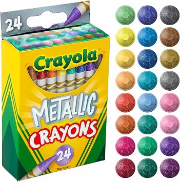 Crayola Metallic Crayons, 24 Count