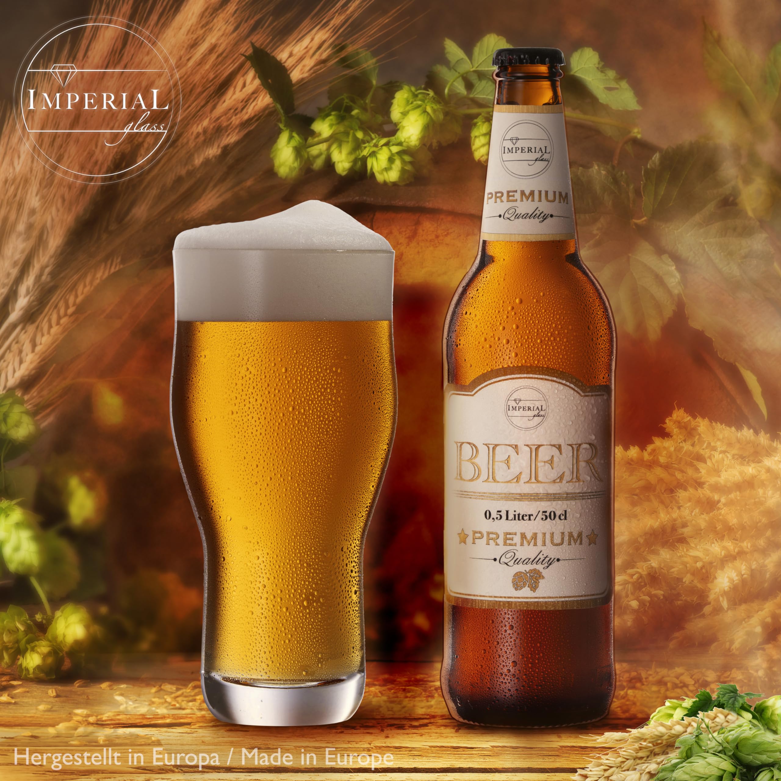 Imperial Pint Set Da 6 Bicchieri Da Birra In Vetro Crystalline – 500ml (Max 700ml) – Lavabili In Lavastoviglie, Perfetti Per Pub E Feste - 4