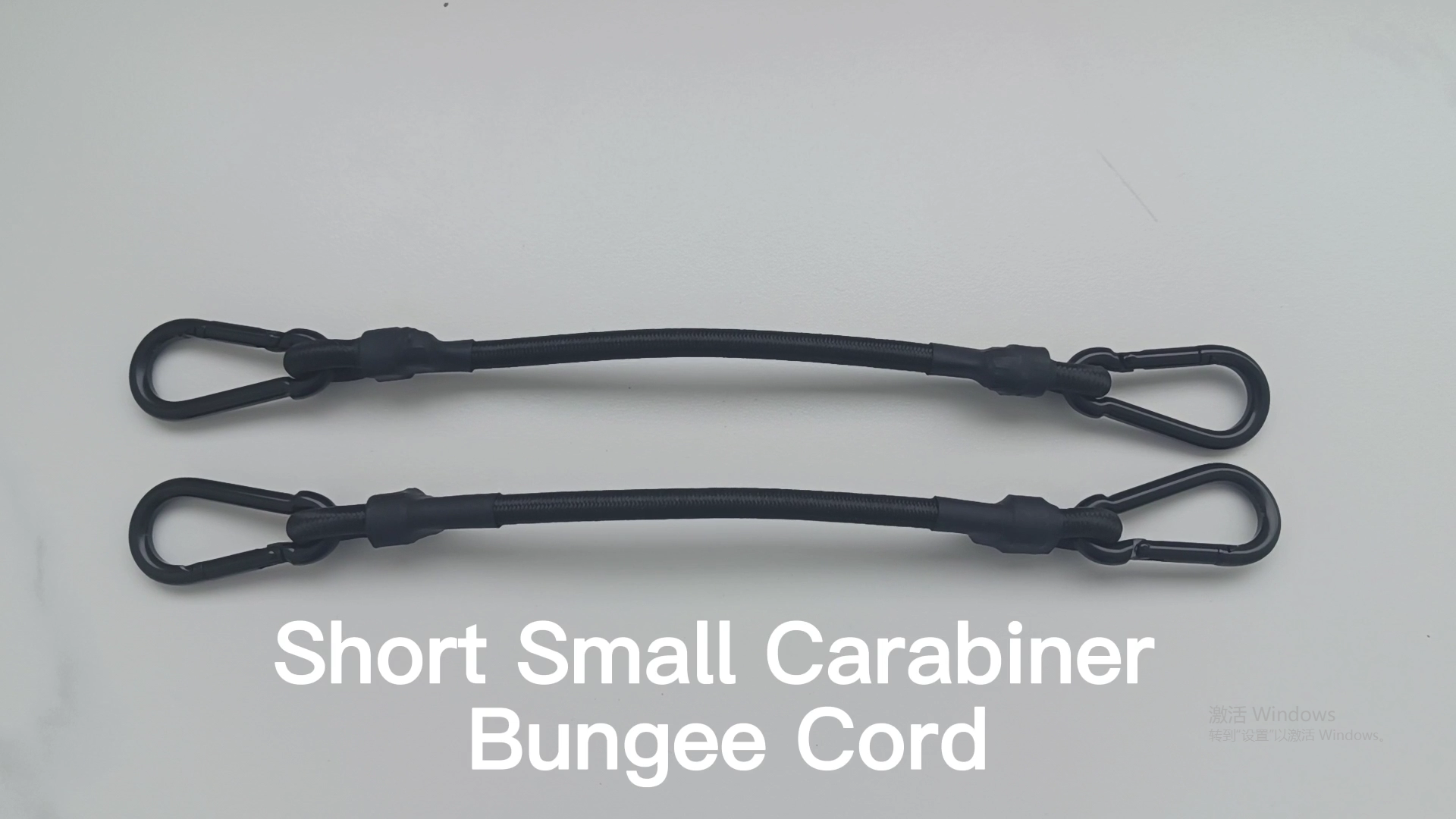 3 Inch Short Small Bungee Cords with Carabiner Hooks, 8 Pcs Black