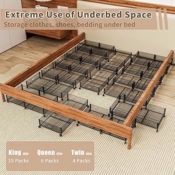 ロロンページ Amazon.com: Nonkky Under Bed Storage with Wheels 47.2