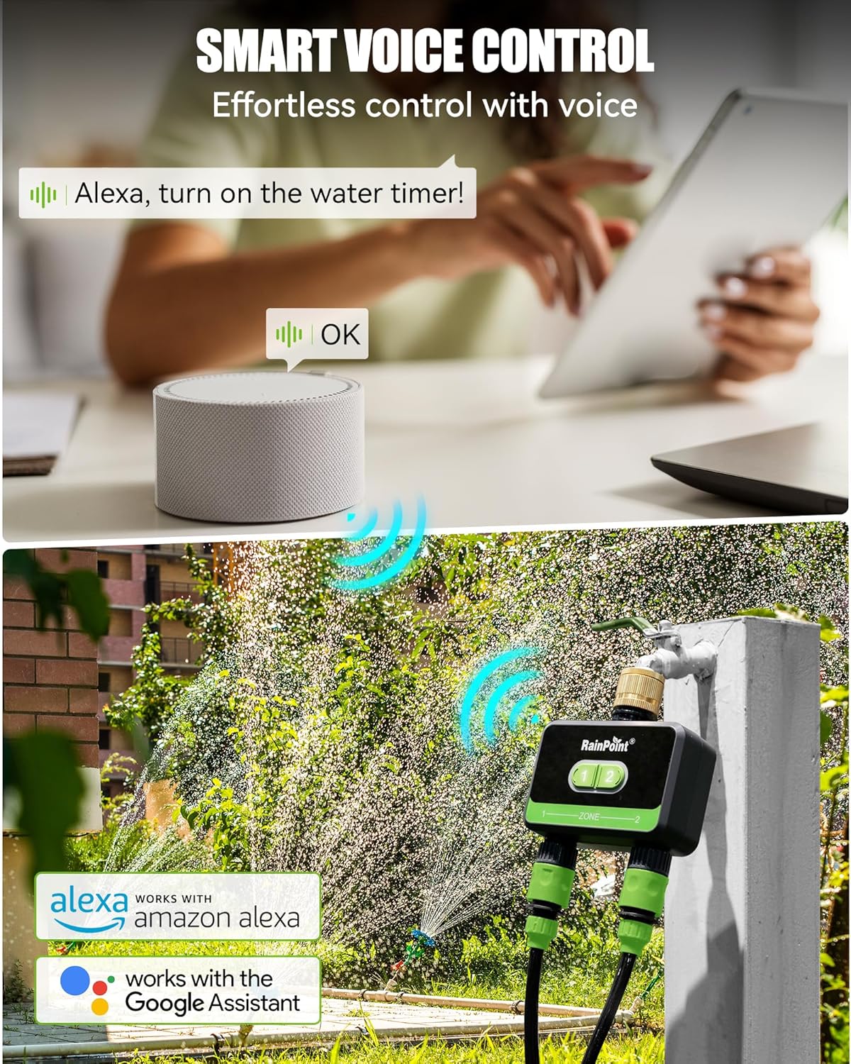 Smart voice control with Alexa and Google Assistant