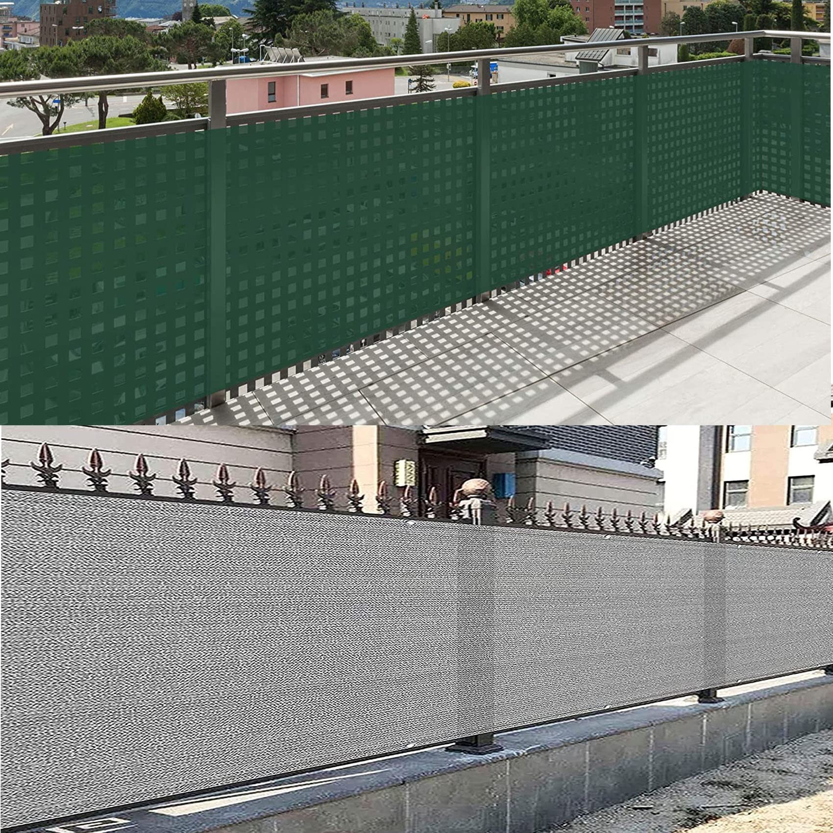 Recinzione Copertura per Balcone Giardino 120x600cm(47x236inch) Copertura per Balcone Ringhiera per Esterni Protezione Resistente alle intemperie per Balcone da Giardino, Marrone