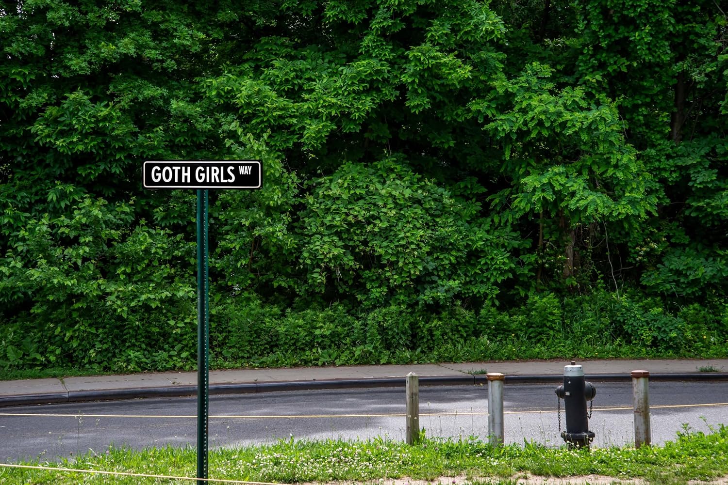 Goth Girls Way Metal Sign 4x16in Aesthetic Street Plaque for Room Door Bar Hallway Home Retro Decor Gift image 5
