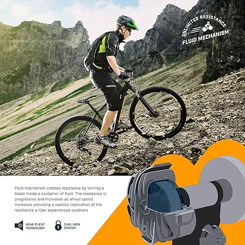 Miniatura 5 de Alpcour Soporte fluido para bicicleta para montar en interiores, con escritorio portátil multitarea, con alfombrilla de entrenamiento multiusos para