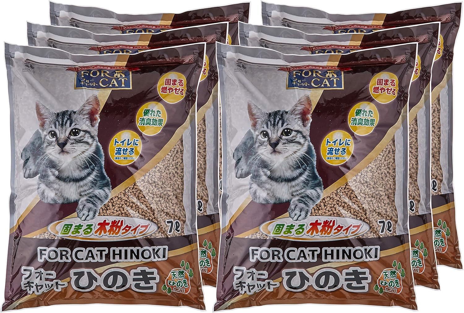 返品送料無料 フォーキャット ひのき 7l 6個 新東北化学工業 天然檜の猫砂 W おひとり様2個まで ケース価格でお買い得 Rc24 Alice Com Ve