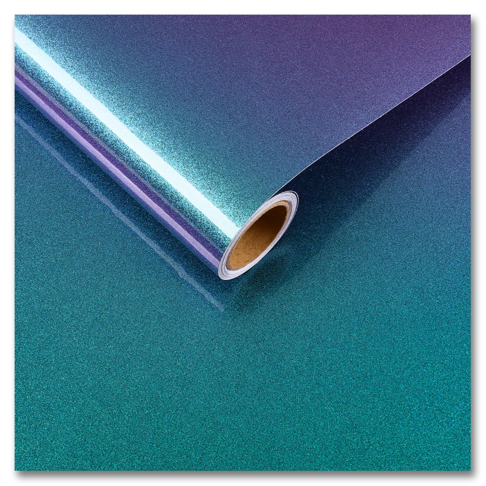 CRE8TIVE Shimmer Iridescent Glitter Wallpaper Stick and Peel Teal Green Blue Purple Contact Paper for Countertops Waterproof 12"x80" Adhesive Glossy