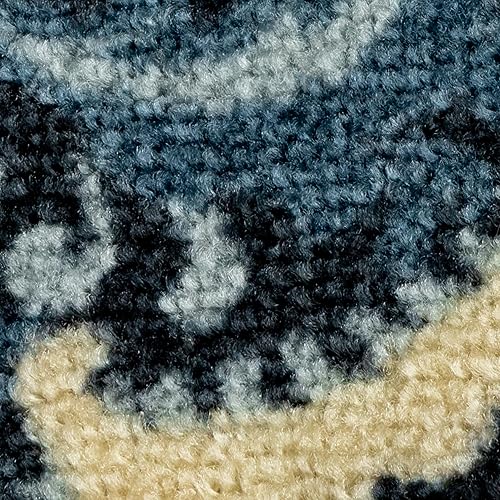 Miniatura 7 de Maples Rugs Vivian Medallion - Alfombra para pasillo, fabricada en Estados Unidos, lavable, antideslizante, alfombra de interior para pasillo,