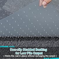 Vista 3 de LeapYouth Office Chair Mat for Carpets, Clear Desk Floor Mat for Low, Flat and No Pile Carpeted Floors, Thick and Sturdy Carpet Protector for Desk