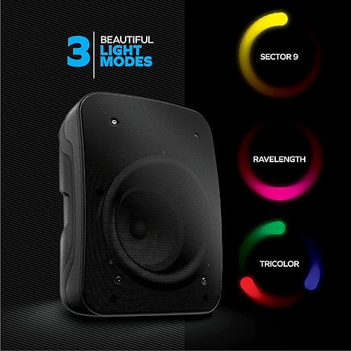 Miniatura 5 de Coby Altavoz Bluetooth inalámbrico, altavoces recargables para interiores y exteriores, Bluetooth inalámbrico, reproducción de 7 horas, 11 modos de