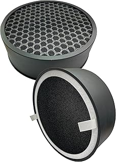 Comfort Zone Clean CZAPH132 Replaceable HEPA Filters w/Charcoal Pre-Filter - Removes Smoke, Odor & Pollutants - Traps Allergens, Dander, Airborne Particles - Smokers, Allergy -Sensitive People 2-Pack