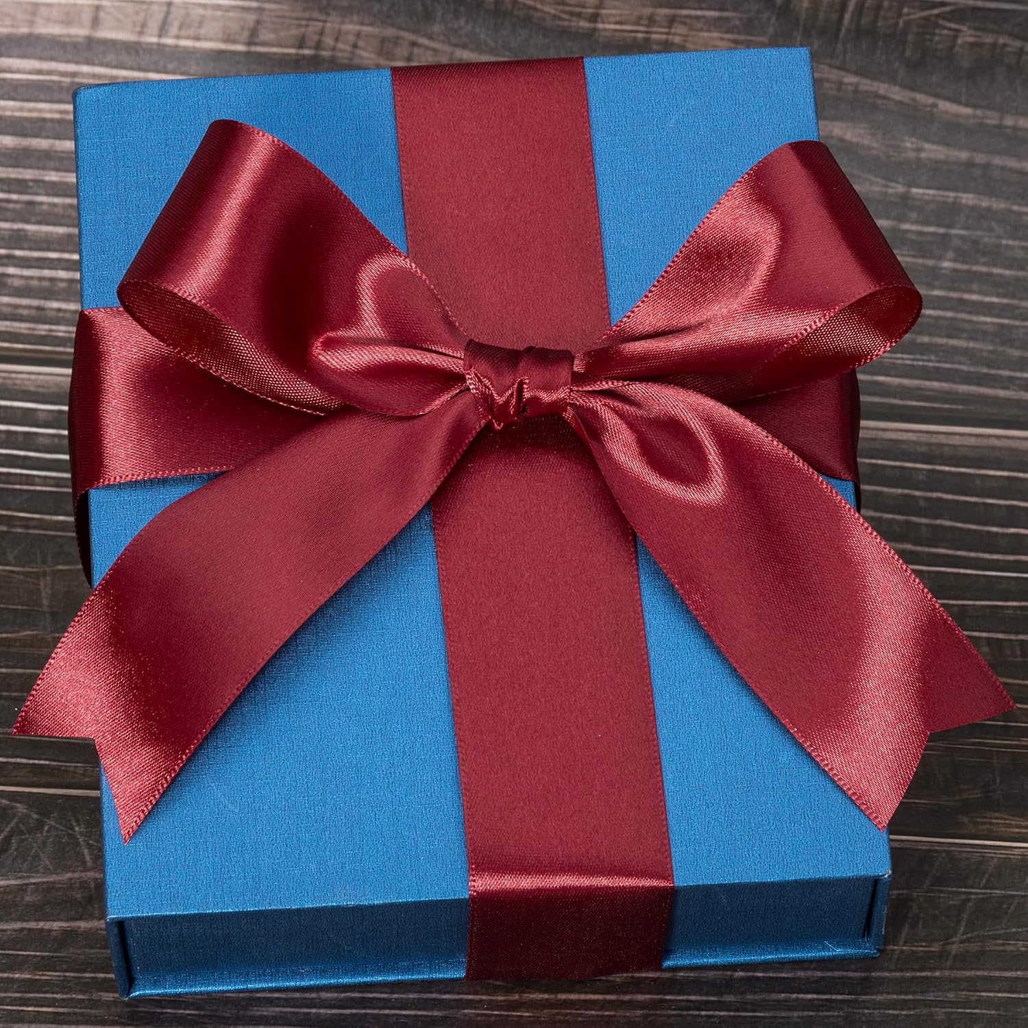 ATRBB 25 Yards 1-1/2 inch Wine Red Satin Ribbon for Gift Wrapping | Wedding, Bows, Colorfast Polyester Fabric Thick Ribbon for Bouquets Party Decor Crafts Handmade Flower DIY
