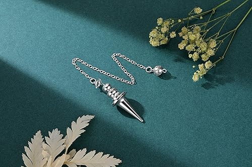 Miniatura 4 de GEHECRST Péndulo de metal de cobre para adivinación Punto espiritual Dowsing Pendulun para Wicca Withcraft Meditación Scrying