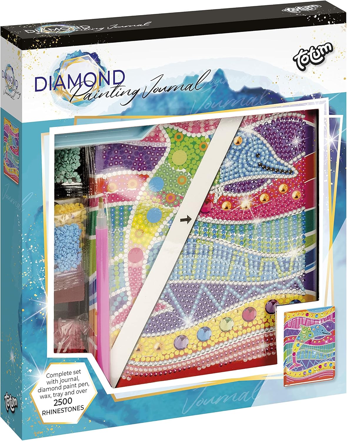 Totum Diamond Painting Journal: Diamond Craft Set Notebook Dolphin with Over 1500 Rhinestones