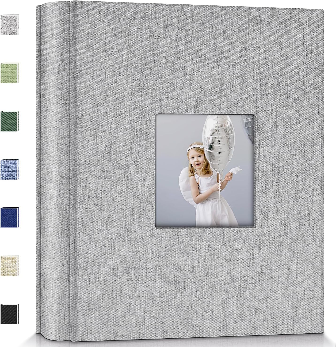 Popotop Photo Album 4x6-600 Photos Photo Books with 600 Horizontal and Vertical Pockets,Linen Cover Albums for Family Wedding Anniversary Baby Vacation Pictures