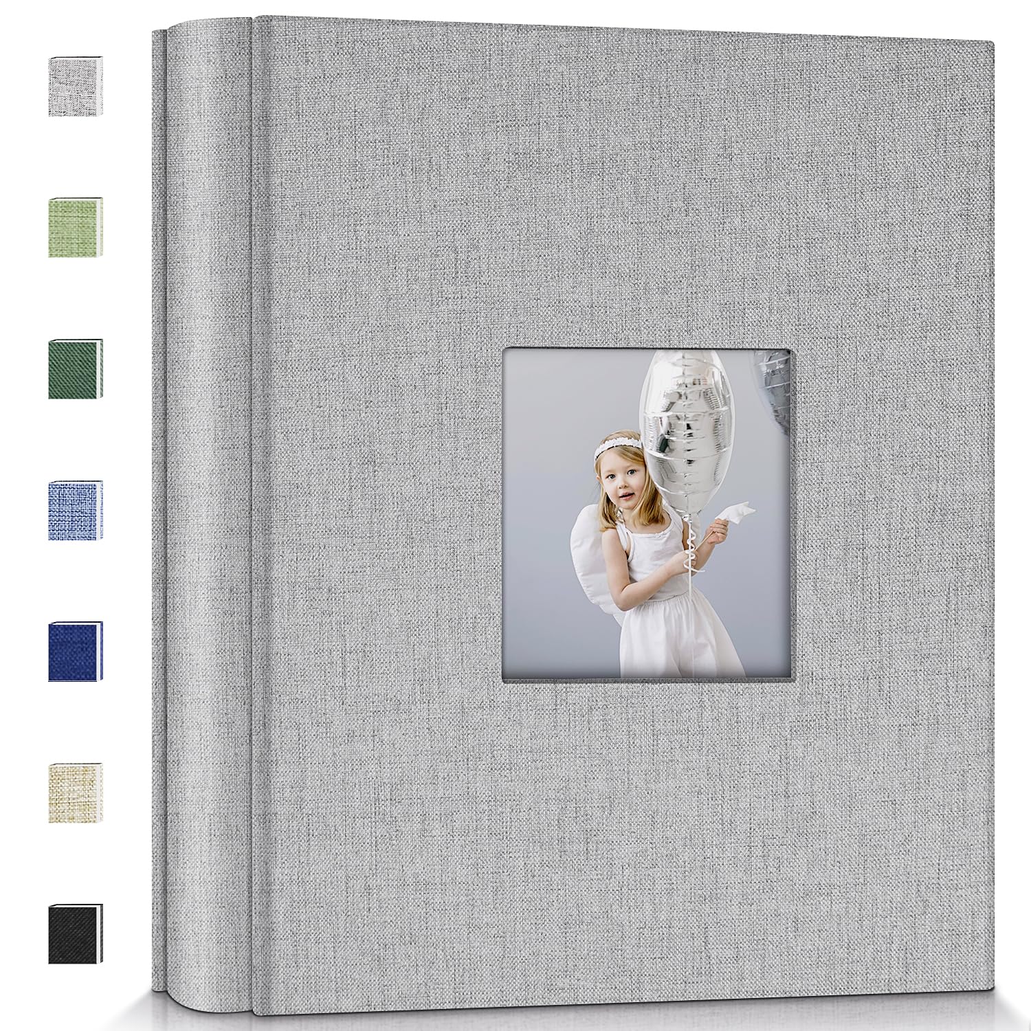 Popotop Photo Album 4x6-600 Photos Photo Books with 600 Horizontal and Vertical Pockets,Linen Cover Albums for Family Wedding Anniversary Baby Vacation Pictures