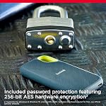 SANDISK 1TB Extreme Portable SSD (Old Model) - Up to 1050MB/s, USB-C, USB 3.2 Gen 2, IP65 Water and dust Resistance, Updated Firmware, Monterey - External Solid State Drive - SDSSDE61-1T00-G25M