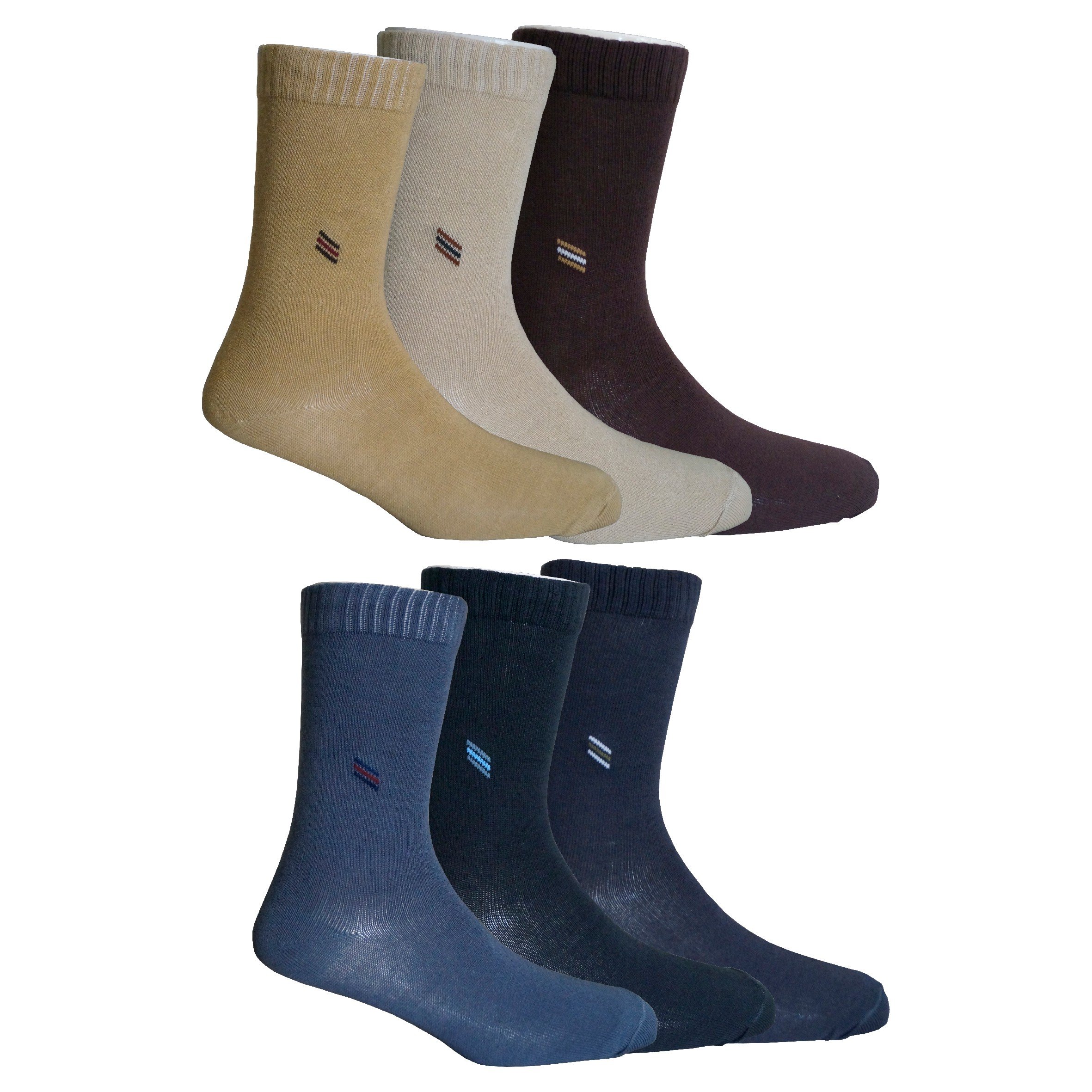 FootmateCombo Multicolor Free Size Anti-Odour Combed Cotton Calf Length Formal Socks For Men's, Office Socks- Provide Durable, Soft & Ultimate Comfort Moisture Management & Breathable