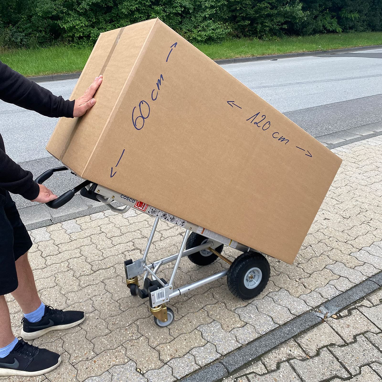 Carretilla multifunción 3 en 1, máx. 454 kg, aluminio, plegable, transporte de mano