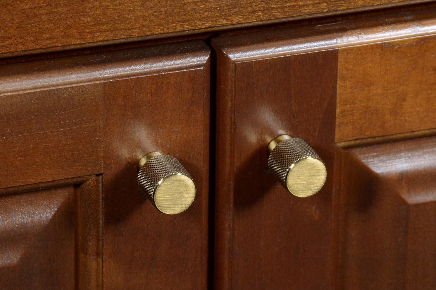 CKP Brand #8500 Knurled Steel Knob, Amber Gold - 10 Pack