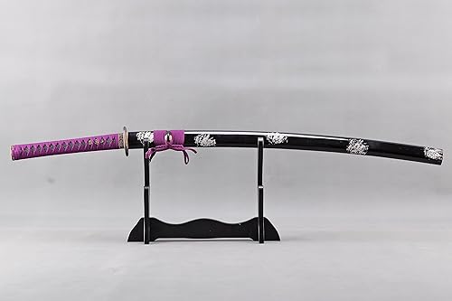 Miniatura 7 de Samurai Sword - Espada katana forjada a mano auténtica, espada de anime, espadas japonesas, proceso de endurecimiento tradicional, perfecta para
