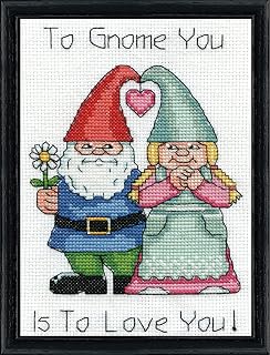 Crafts Gnome Love Counted Cross Stitch Kit