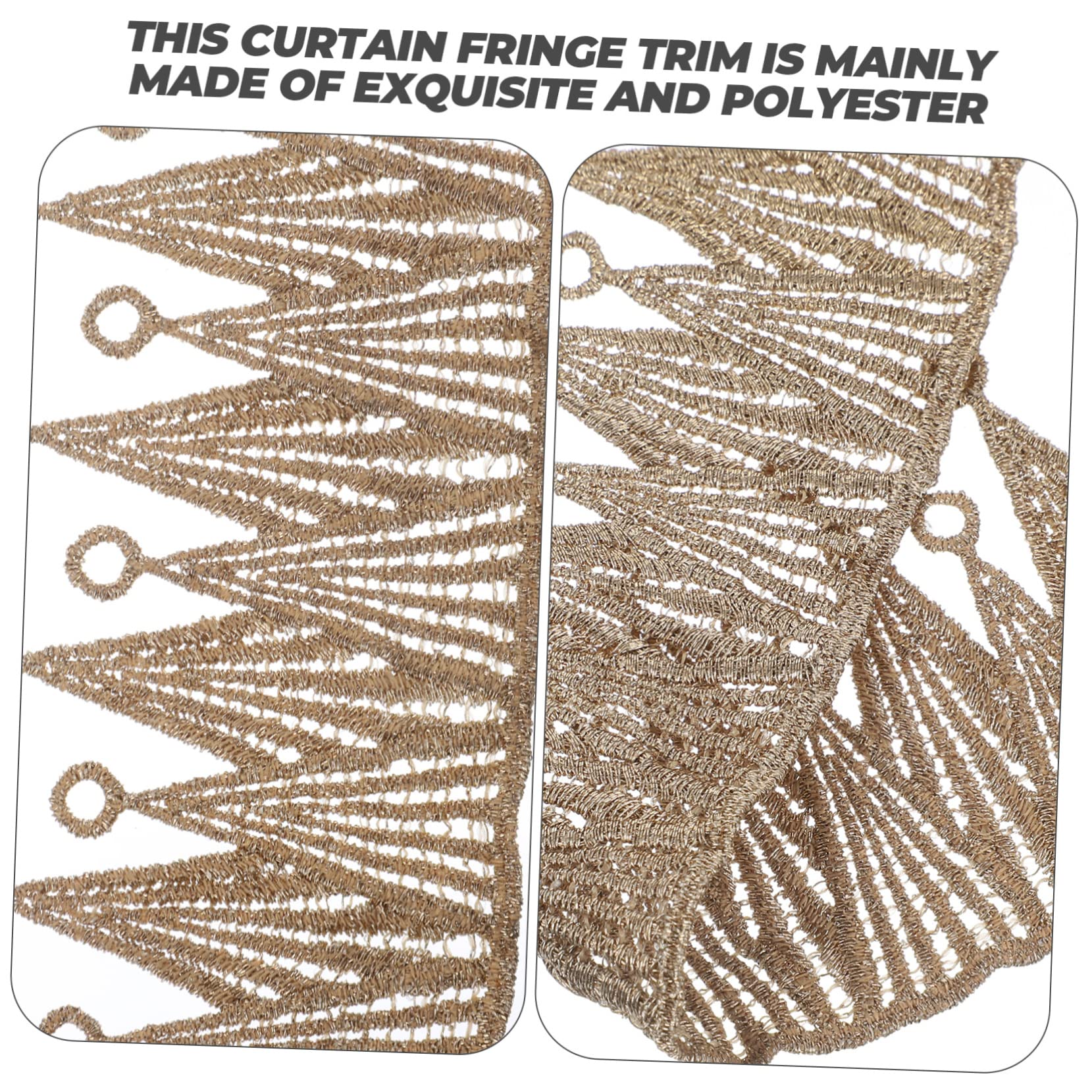 Fringe Dentelle Dorée Pour Rideaux Finition Décorative Pour Couture Et Artisanat Yards De Bordure Élégante Pour Projets Et Décorations De Maison