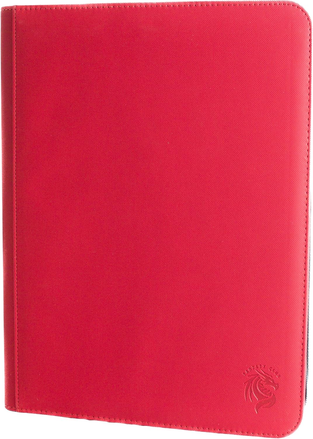 FANTASY CLUB | 9-Pocket Trading Card Binder – Elevate Your Collection with a Premium Red PU Leather Album Featuring Diamond Texture & Zipper Closure | Holds 360 Standard Size Cards | Acid and PVC Free