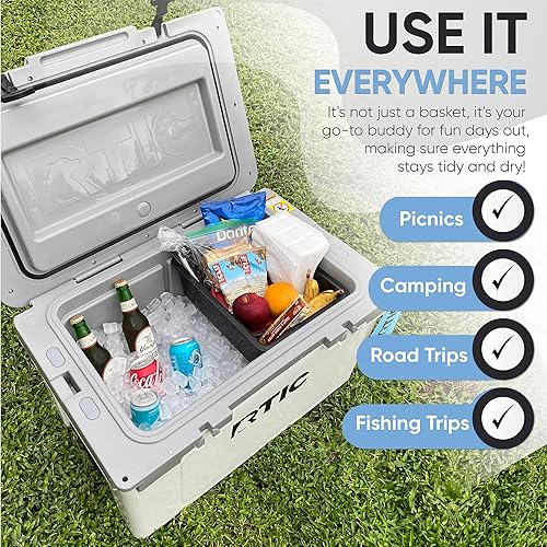 Miniatura 7 de Jmoe USA Cesta seca para enfriador ultraligero RTIC de 52 cuartos de galón, plástico resistente sin BPA, especialmente diseñada, duradera, segura