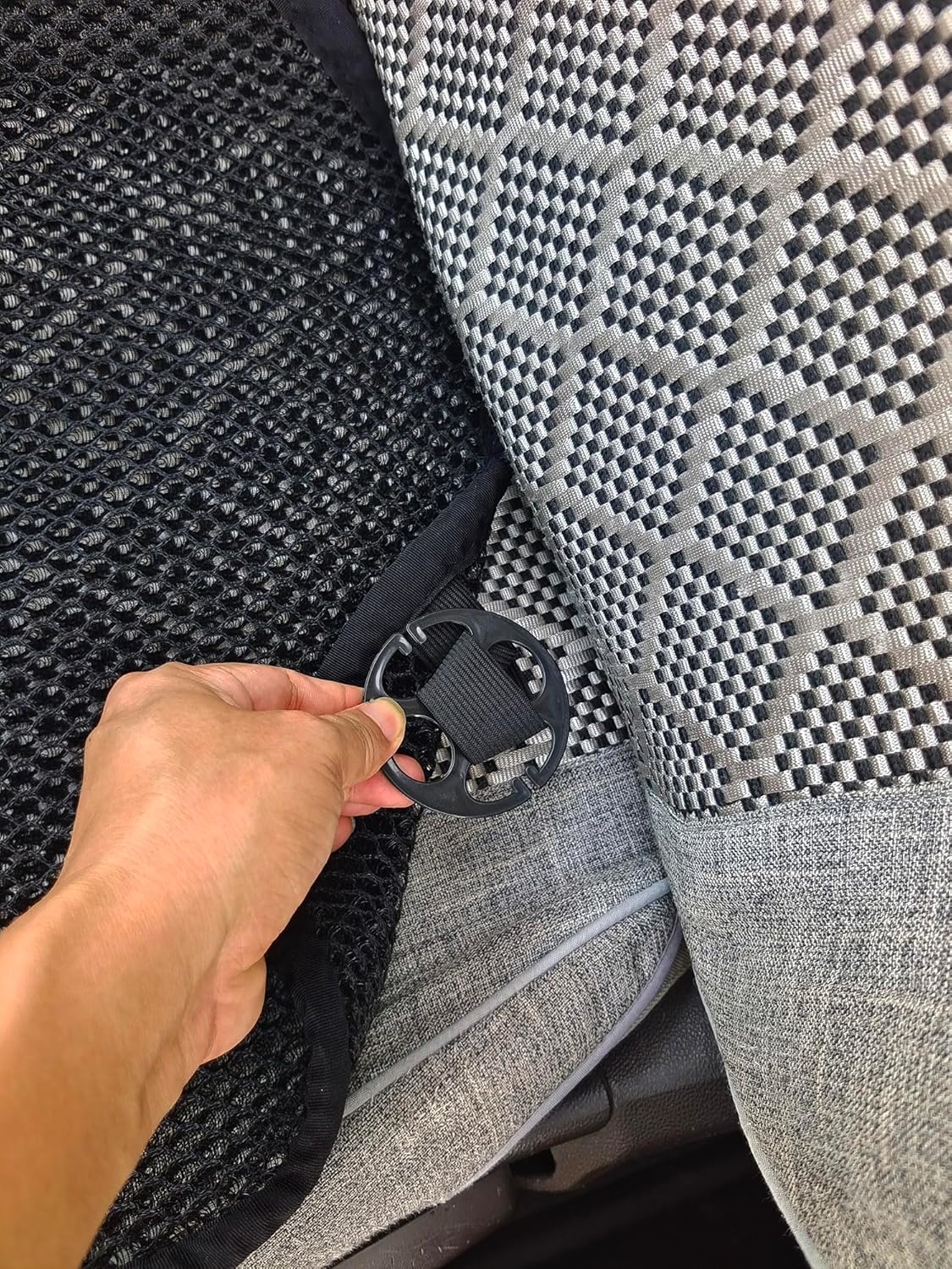 acdiac Summer Cool 3D Air Mesh Breathable Vented Car Seat Cushion Pad Set,Universal Auto Back Cooling Ventilated Seat Cover for Car SUV Truck Van Pickup (Black, 1 Pack seat pad +1 Pack Back Cushion)