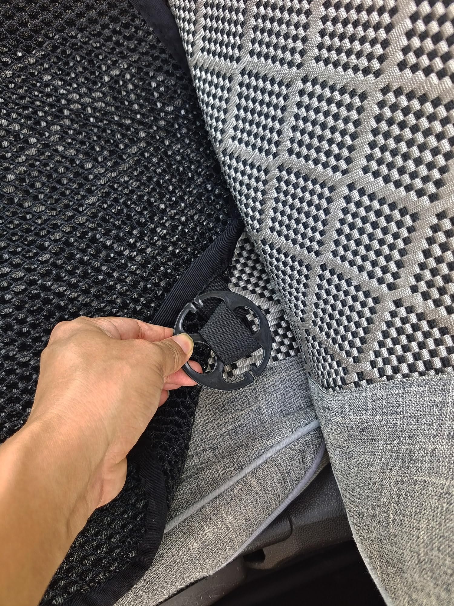 Coussin d'été frais en maille 3D respirante pour siège de voiture, housse universelle pour coussin de voiture, accessoires intérieurs (noir, 2 coussins de siège + 2 dossiers)