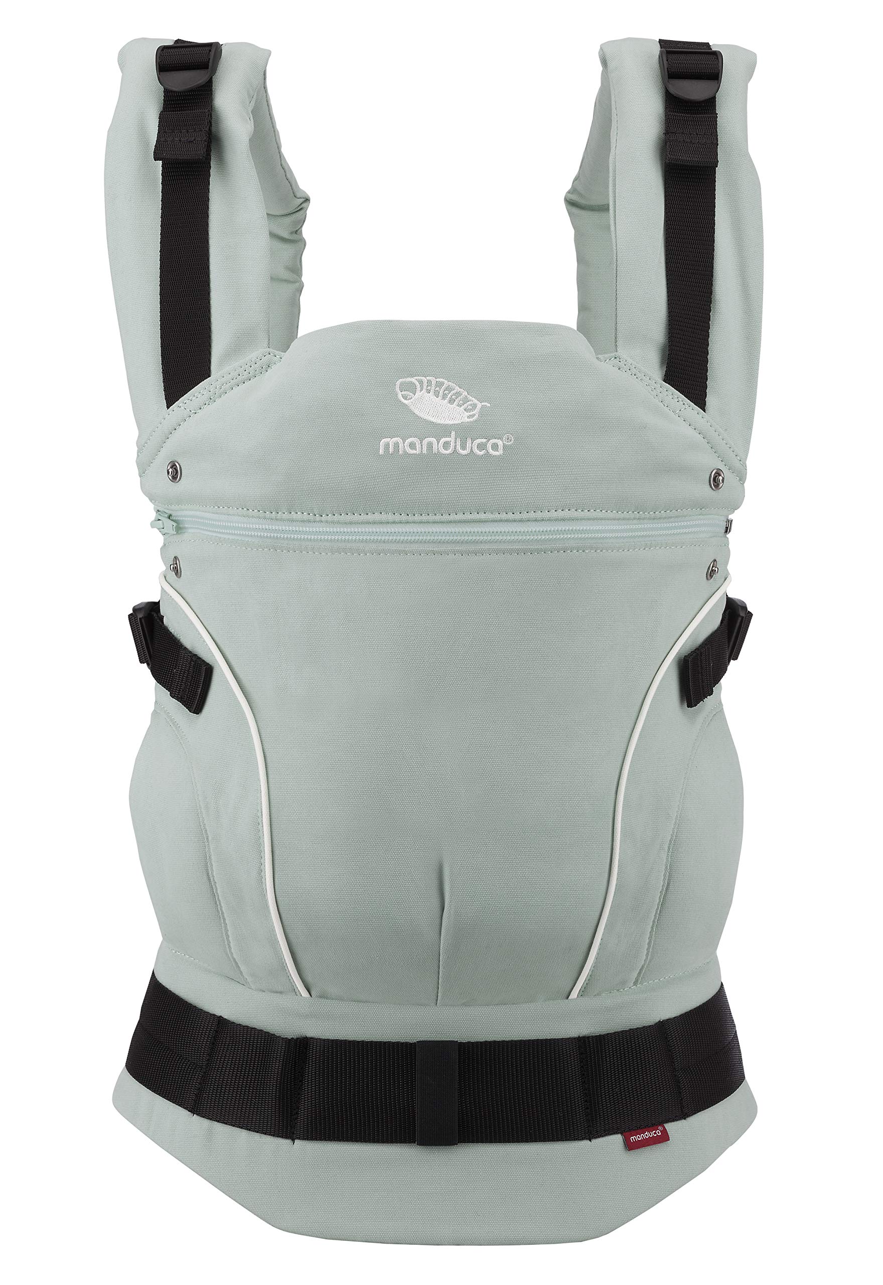 ManducaFIRST >Mint< Ergonomic & physiological baby carrier, Back extension & seat reducer, organic cotton, 3 carrying positions for babies & children (3.5-20 kg)
